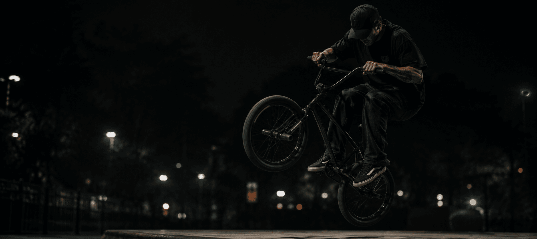 BMX rider at night — Gorillaz Tattoo Art studio community