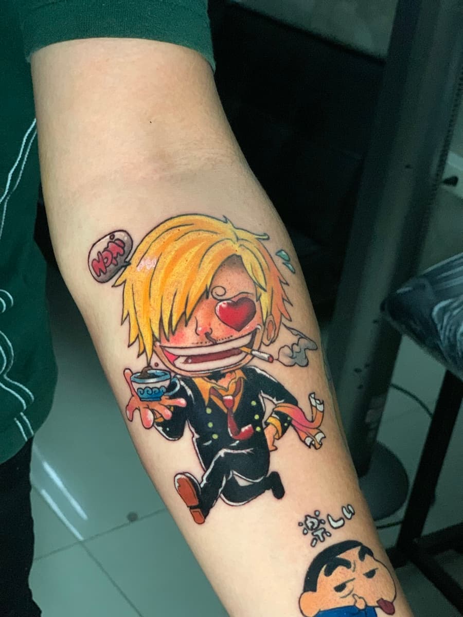 anime tattoo piece 11 by park nichole lladoc — gorillaz tattoo art studio philippines