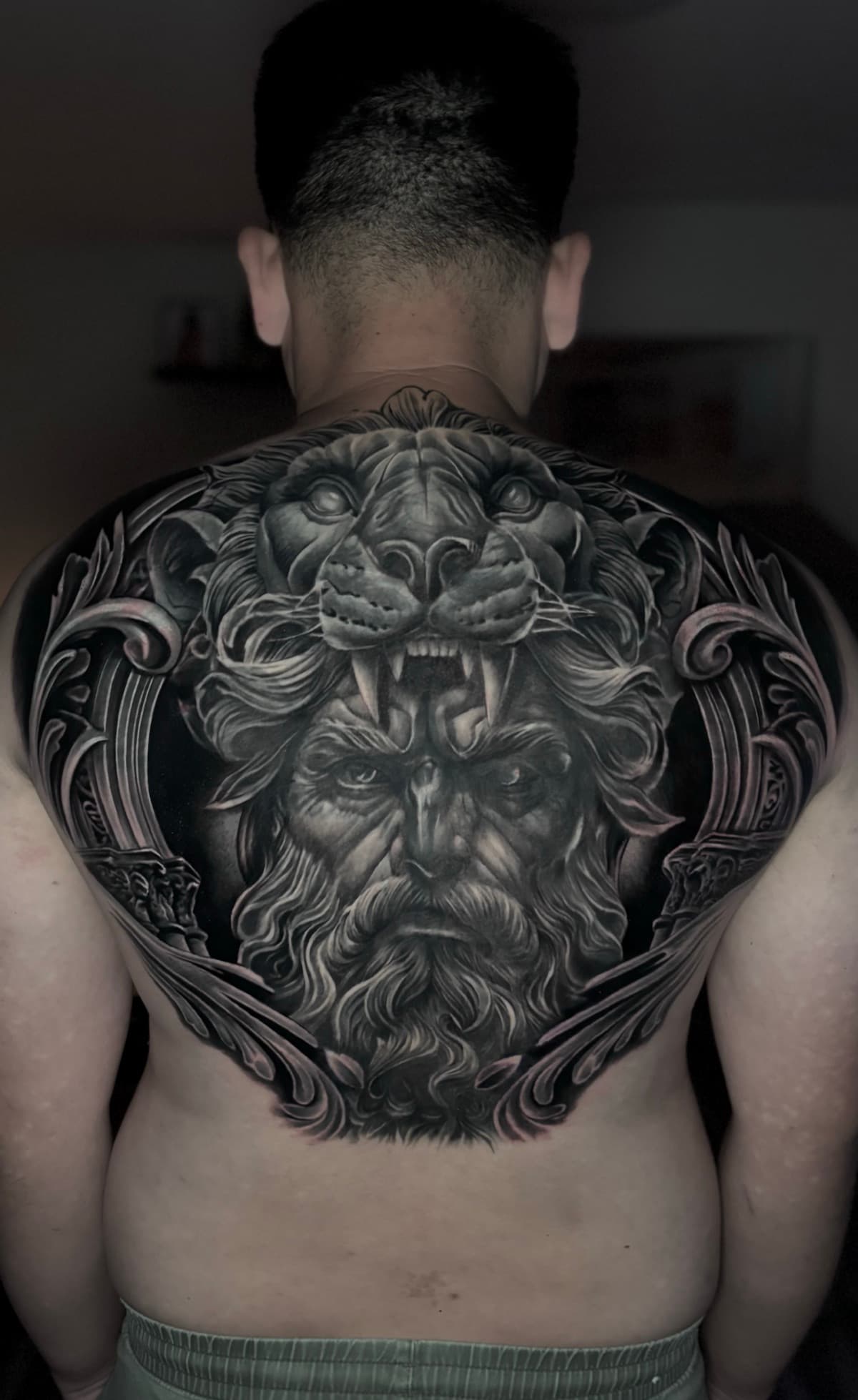 blackwork tattoo piece 6 by park nichole lladoc — gorillaz tattoo art studio philippines