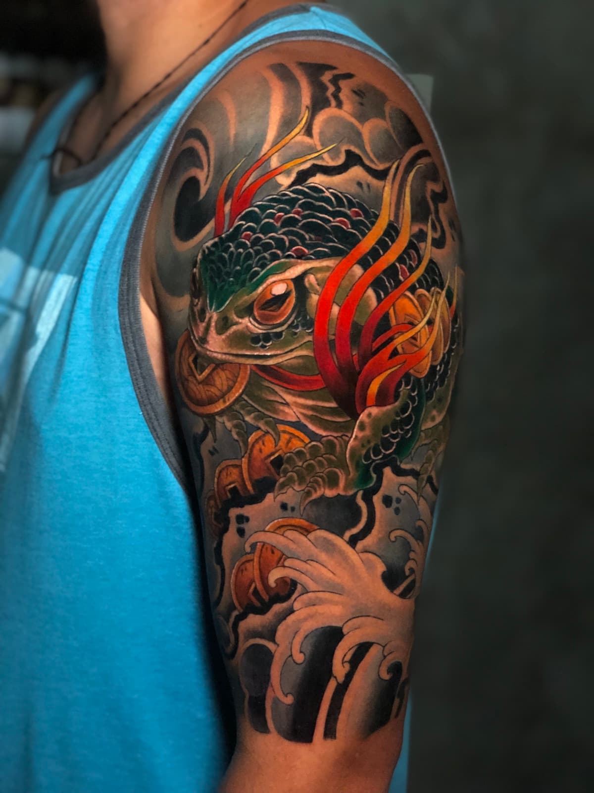 japanese tattoo piece 9 by park nichole lladoc — gorillaz tattoo art studio philippines